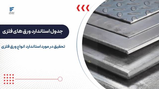 جدول استاندارد ورق های فلزی و کاربرد آن ها