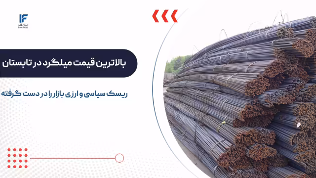 میلگرد به اوج قیمتی تابستان ۱۴۰۵ رسید؛ ریسک سیاسی و ارزی بازار را در دست گرفته